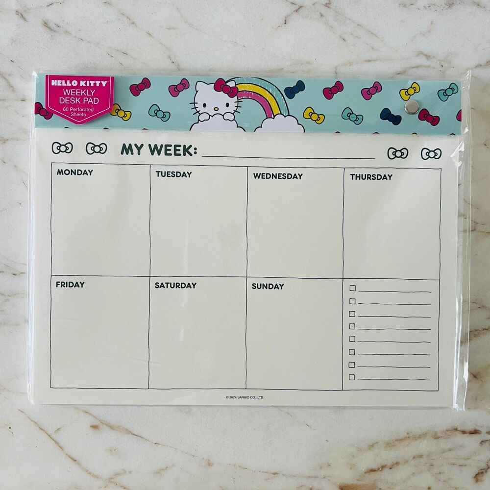 HELLO KITTY Weekly Planner Desk Pad